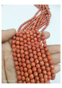 Cuentas de Jaspe Rojo con Corte Diamante, Cuentas Pequeñas de Piedras Preciosas, Hilo de Ágata Mirani de Rajastán, Tema Amoroso - Product Image 2