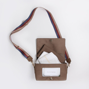 Kit à langer en cuir Pu marron sac de pochette de lingettes humides unique de luxe pour les femmes nouveau produit fournisseur d'or sac à couches en PU - Product Image 4