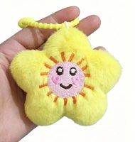 Boneka Plush Kartun Gantungan Kunci Plush Mini Mainan Plush Kecil Liontin Tas Bentuk Bunga Lembut Aksesoris Kunci Kerajinan Promosi Hadiah Liburan