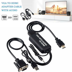 Adaptateur VGA VERS <span class=keywords><strong>HDMI</strong></span> Câble Audio pour Connecter Vieux PCLaptop avec une Sortie VGA à Nouveau Moniteur D'affichage - Product Image 5