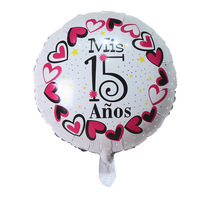 Ballons espagnols de 18 pouces pour la fête des quinze ans, Mis Quince Fifteen, Mis 15 Anos Para Globos, pour fille, Fiesta De Quince Anos, Anera Party Deco