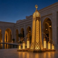 Tour lumineuse personnalisée de style minaret pour le Ramadan, service de fabrication OEM pour projets de cadeaux de fêtes