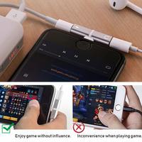 Adaptateur portable 3,5 mm Boîte adaptateur AUX Adaptateur casque Jack Casque écouteurs 2 en 1 Adaptateur audio pour iPhone