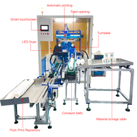 Machine d'impression sérigraphique cylindrique monocouleur entièrement automatique à séchage UV LED pour bouteilles en verre et gobelets en papier, directement de l'usine