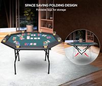 Table de poker octogonale de haute qualité, bon marché, personnalisée, nouveau style, avec pieds pliants robustes, pour casino