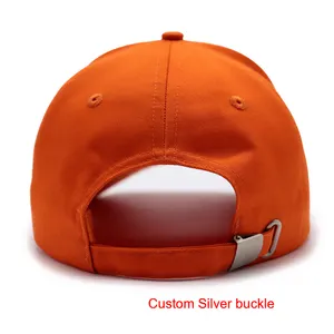 Chapeau en toile personnalisé pour hommes en gros avec écusson brodé en cuir et casquette à logo Chapeaux de papa imprimés à 6 panneaux Casquettes de baseball