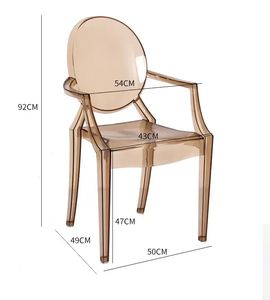 Wholesale Modern Outdoor Furniture Wedding Acrylic Ghost Plastic Restaurant Dining <b>Chairs</b> - Product Image 6