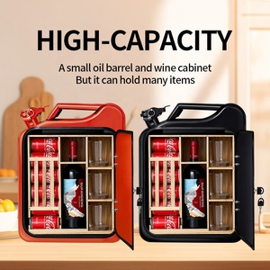 Ensemble de mini-bar <span class=keywords><strong>en</strong></span> <span class=keywords><strong>fer</strong></span> Cadeau de Noël Ensemble de bar de luxe à cigares avec <span class=keywords><strong>jerrican</strong></span> à gaz Boîte de rangement extérieure <span class=keywords><strong>en</strong></span> métal pour aliments Ensemble de comptoir de bar à whisky - Product Image 4