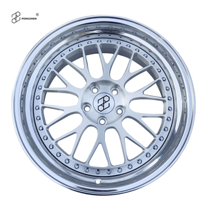 Jantes forgées Pengzhen <span class=keywords><strong>Sick</strong></span> Custom Deep Dish en alliage 6061-T6, finition argent brossé, entraxe 5x130, avec rebord échelonné, pour Porsche 911 - Product Image 1