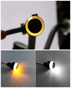 Clignotants LED pour moto, à fixer aux extrémités de guidon 22 mm, lumière de signalisation ambre 12V, clignotants pour poignées - Product Image 5