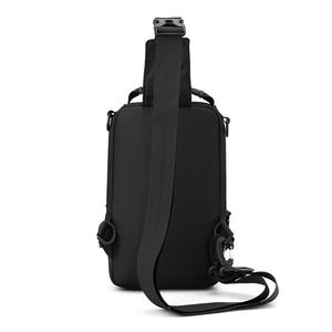 We Power Men's Chest <b>Bag</b> <b>Nylon</b> <b>Crossbody</b> <b>Bag</b> With Usb Port For Outdoor Travel Leisure Black - Product Image 3