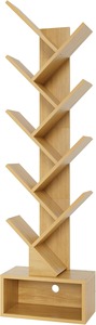 Wood Book Shelf Book Organizer Shelves Wood Tall Bookcase Storage Organizer with Drawer <b>Tree</b> Modern Bookshelf Floor <b>Standing</b> - Product Image 1