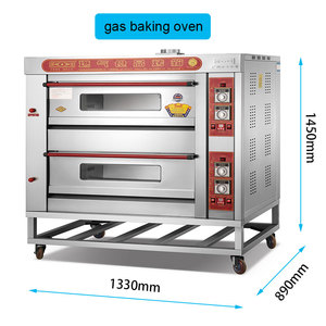 Équipement de boulangerie en acier inoxydable, four à <span class=keywords><strong>pizza</strong></span> à gaz industriel pour la cuisson du pain - Product Image 2