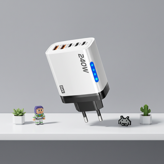 Factory Direct 240W Charger EU US Plug USB-C Fast Portable Mobile Phone Charger for Electronic Accessories and Supplies