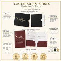 Pochette de luxe personnalisée en papier noir pour carte-clé d'hôtel, enveloppe avec logo UV sélectif, support de carte-clé, emballage OEM ODM