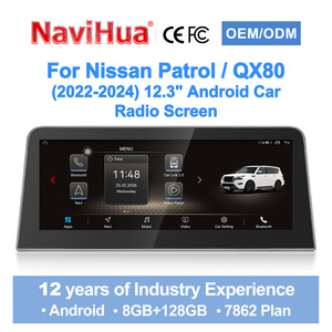วิทยุติดรถยนต์ระบบแอนดรอยด์ Navihua หน้าจอสัมผัส 12.3 นิ้ว เครื่องเล่นมัลติมีเดีย CarPlay ระบบนำทาง GPS สำหรับรถยนต์นิสสัน พาโทรล อินฟินิตี้ QX80 ปี 2022-2024 - Product Image 1