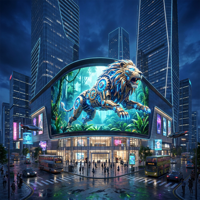 P3 P4 P5 P6 P8 P10 IP66 Waterproof 3D LED Screen Large Outdoor Advertising Billboard LED Display for Business