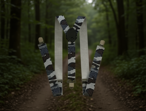 Bretelle mimetiche larghe 2,5 cm con stampa a trasferimento termico per uomo, uso esterno - Product Image 2