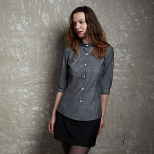 CHECKEDOUT cucina Hotel Chef uniformi giacca <span class=keywords><strong>da</strong></span> <span class=keywords><strong>lavoro</strong></span> camicie cameriere camicia <span class=keywords><strong>da</strong></span> cameriera uniformi - Product Image 3