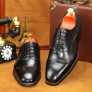 Chaussures pour hommes de haute qualité, élégantes, en cuir véritable italien, respirantes, légères, à bout plat, à enfiler, pour mariage, affaires, formelles - Product Image 6