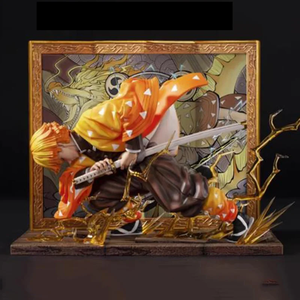Figura de Anime de 23CM de Agatsuma Zenitsu de Demon Slayer: <span class=keywords><strong>Kimetsu</strong></span> <span class=keywords><strong>No</strong></span> <span class=keywords><strong>Yaiba</strong></span> - Product Image 2