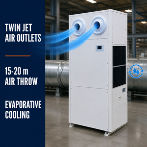Unité de climatisation industrielle à évaporation verticale à double sortie personnalisée de 30 kW 6000 m³/h pour ateliers - Product Image 3