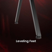 Escritorio de Juegos Rectangular al por Mayor con Soporte para Monitor y Organizadores de Accesorios, Mesa de Juegos para Computadora de Alta Resistencia