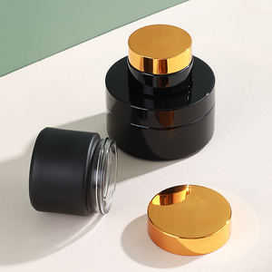 Barattoli di <span class=keywords><strong>vetro</strong></span> vuoti personalizzati contenitori cosmetici 100ml 30ml bocca larga 30ml barattolo di <span class=keywords><strong>vetro</strong></span> ambra con coperchio nero per Gel per capelli 50g 30g - Product Image 5