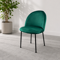 Chaise de salle à manger moderne en velours bouclé, confortable et minimaliste, avec pieds dorés, pour restaurant, mobilier d'intérieur beige