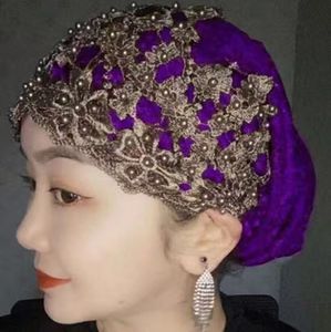 قبعة الأم الأوروبية الكلاسيكية الأساسية لرمضان 2026 - عصابة رأس أنيقة بزهرة الصفصاف الذهبية واللؤلؤ - هدية احتفالية - Product Image 4