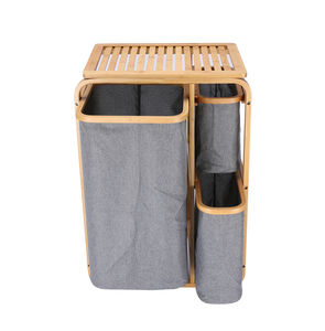 Bamboo <strong>Wood</strong> <strong>Laundry</strong> Hamper Organize Bamboo <strong>Laundry</strong> <strong>Basket</strong> - Product Image 4
