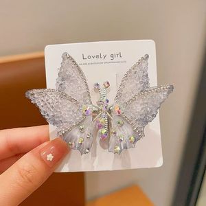 Barrette à cheveux papillon colorée en strass pour filles - <span class=keywords><strong>Coiffure</strong></span> de princesse ultra-ravissante avec frange latérale - Product Image 1