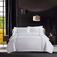 Percale gros luxe Dubaï hôtel linge de lit coton égyptien Satin Stripe ensemble de literie