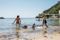 Kayak de pêche stable à double siège en polycarbonate transparent épaissi pour le surf et les excursions aquatiques