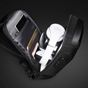 Bolso de pecho para hombre, de tela Oxford, impermeable, antirrobo, bandolera para uso diario - Product Image 3