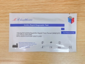 ชุดตรวจเร็ว MR Low-Cost 4-in-1 Combo (HIV/HCV/<span class=keywords><strong>HBsAg</strong></span>/ซิฟิลิส) ราคาประหยัดสำหรับการตรวจคัดกรองจำนวนมากในสถานเสริมสุขภาพ 20 การตรวจ/ชุด - Product Image 6