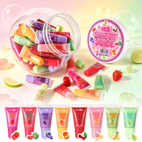 Ensemble de mini gloss à lèvres multicolores aux saveurs de fruits, gloss à lèvres hydratant brillant, pot de gloss à lèvres, kit cosmétique pour les lèvres à usage quotidien