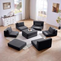 Canapé sectionnel moderne en velours côtelé avec module chaise longue pour salon, appartement, hôtel