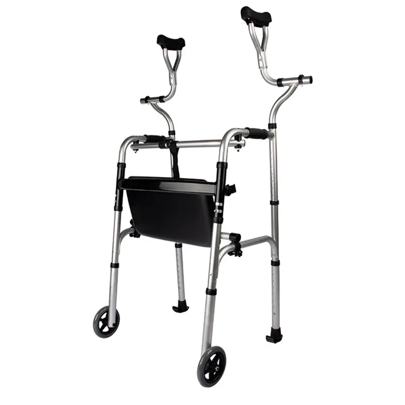 Aluminium verstellbarer Geh hilfe rahmen für Behinderte Senioren Leichter Rolla tor Walker mit behindertem Rad