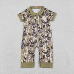 RTS Newborn Hunting Call Me Camouflage <b>Baby</b> Girls Romper Cotton Spandex Mallard Ducks Casual Wholesale <b>Clothing</b> Worsted Fabric - Product Image 3