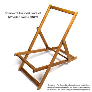 Chaise longue pliable monoplace en bois certifié Merpauh Mobilier de plage en plein air le plus populaire - Product Image 2