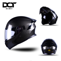 Casque de moto modulaire homologué DOT, ABS, rabattable, intégral, avec double visière, fermeture rapide, toutes saisons, pour homme/femme