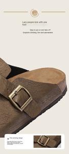 Nouvelles mules orthopédiques de luxe Bostona 024 avec semelle intérieure en liège souple, respirantes, amortissantes, soutien de la voûte plantaire et massage, unisexe - Product Image 3