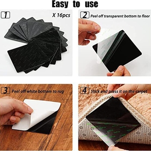 Reusable Washable Rubber Novelty Rug Corner Gripper for Hardwood Floors Keeps Rug in Place Removable No Residue - Product Image 6