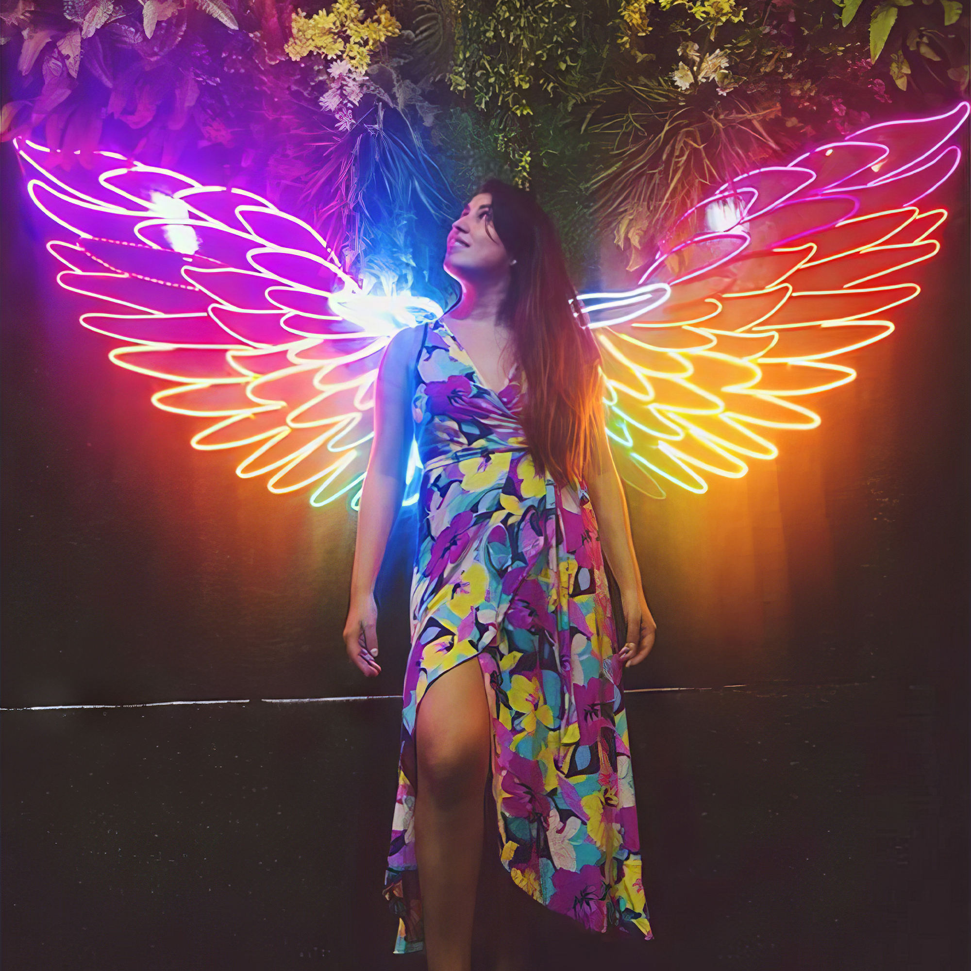 Lc Sign LED Neon Sign Illuminated Logo Acrylic Wing Love Wedding Custom Neon Signs Word Lights for Home Bar