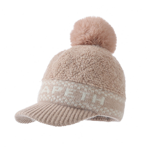 Korean-style Autumn and Winter Women's Knitted Hat Cute Versatile <strong>Pom</strong>-<strong>Pom</strong> Hat and Thickened Cold-Resistant Warm Baseball <strong>Beanie</strong> - Product Image 4