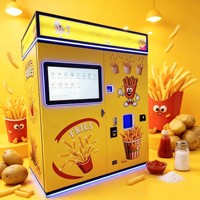 Distributeur automatique de hamburgers et de frites connecté à un système ERP