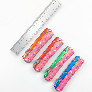 Cuchillo de Camping Micro Tech Edición Grande de Aluminio, Herramienta EDC de Bolsillo de Alta Calidad, Acero Inoxidable, Mango de Aluminio OEM - Product Image 1