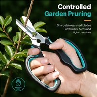 Ciseaux de jardin multifonctionnels GT001 en acier inoxydable avec poignée souple pour l'entretien des pelouses et des jardins