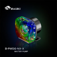 Pompe à eau Bykski B-PMS6-NX-X D5 à haute pression et grand débit avec contrôle automatique de la vitesse PWM et LED RGB pour refroidissement liquide de PC de bureau